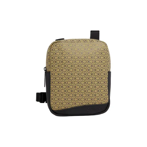 CALVIN KLEIN Переработанный полиэстер Сумка через плечо Маленькая Мужская Коричневая