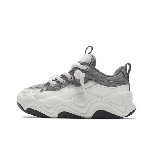FILA BROOK LV Скейтборд Кроссовки Низкие Бело-Серые Женские