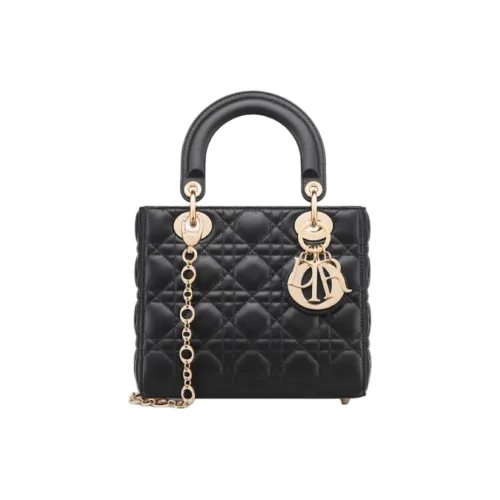 DIOR Lady Dior Sheepskin Сумка Lady Dior Сумка через плечо Сумка Маленькая Женская Черная