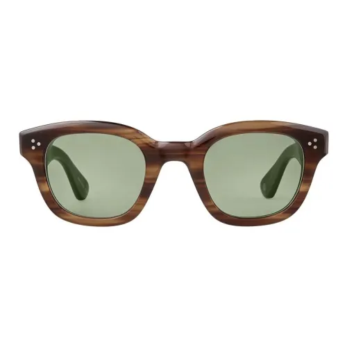 GARRETT LEIGHT Ацетат Квадратные Солнцезащитные очки Унисекс Коричневый