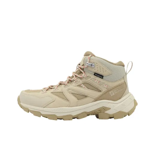 Jack Wolfskin Slip-resistant Abrasion-resistant MID Топ Альпинизм Обувь Женские Бежевый