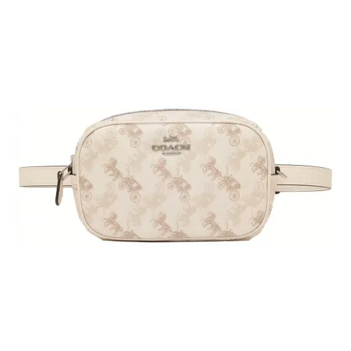 COACH Кожа Одно плечо Через плечо Камера Сумка Бананка Маленький Женская Белая