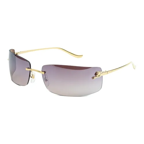 Cartier Metal Square Sunglasses Men's Gold