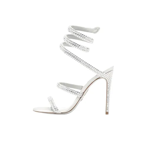 RENE CAOVILLA Cleo One Ремешок Сандалии 10,5 см Женские Серебряные