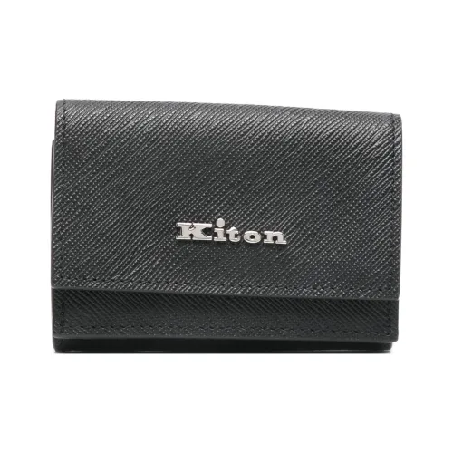 KITON Телячья кожа Кошелек Мужской Черный