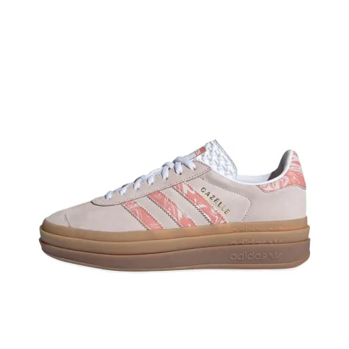 Adidas Originals GAZELLE BOLD Низкие Кроссовки для скейтбординга Женские Розовые Коричневые
