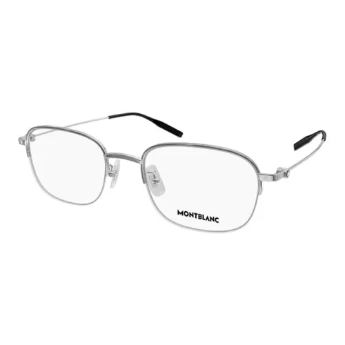 MONTBLANC Титановый сплав Круглые Оправы для очков Унисекс Серебряный