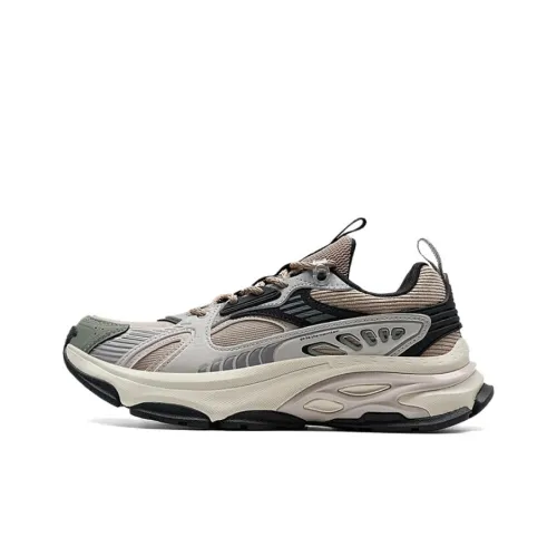 XTEP Slip-resistant Shock Absorbers Низкий топ Уличная обувь Женская Бежевый Умбра Серый