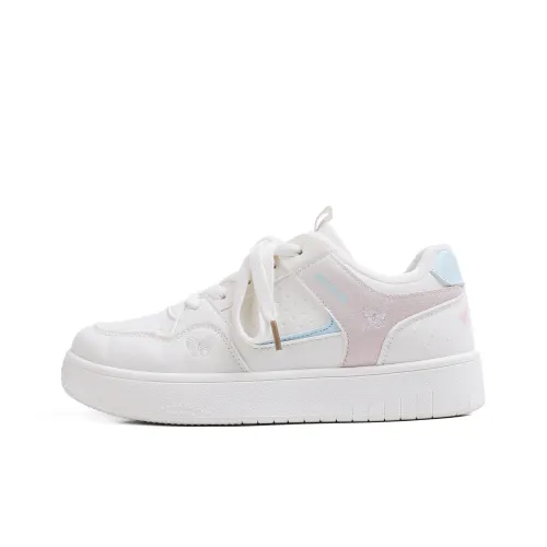 Warrior Термический Легкий Противоскользящий Низкий Топ Скейтборд Кроссовки Женские Бежево-Розовые