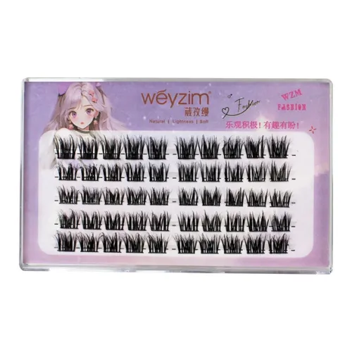 Weyzim 5 Row Кошка Ухо Норковая шерсть Накладные ресницы Thickening Стиль