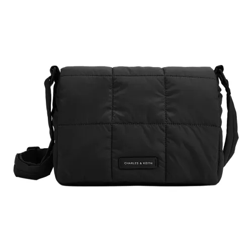 CHARLES KEITH Нейлон Облачная Сумка Сумка через плечо Средняя Женская Глубокий Черный Серый