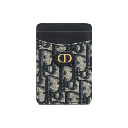 DIOR 30 Montaigne Ткань Картхолдер Женский Синий