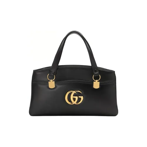 GUCCI Arli Кожа Тоут Сумка Сумка для покупок Сумка на плечо Сумка Большая Унисекс Черная