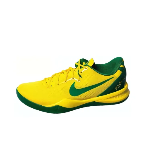 Nike Kobe 8 Low Топ Баскетбольные кроссовки Мужской Желтый Зеленый