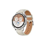 Классический ремень из телячьей кожи -- экрю [серебристая пряжка]