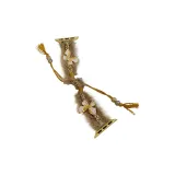 Плюшевая ткань, вязаный шнур [Коричневый, бабочка]