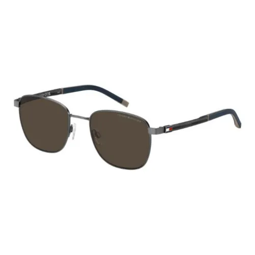 Tommy Hilfiger Ацетат Углерод Стальной Квадратные Солнцезащитные очки Мужские Черные