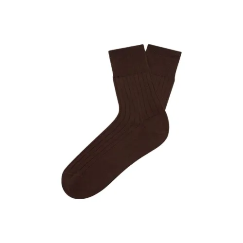 Ermenegildo Zegna Темно-коричневые мужские носки MID до икры
