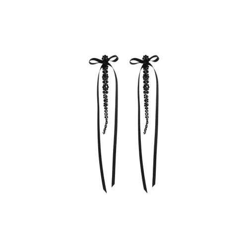 SIMONE ROCHA Латунь Стекло Серьги Женские Черный