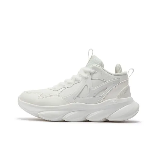 361° Противоскользящий Устойчивый к износу Легкий MID Топ Повседневные Беговые кроссовки Женские Перо Белый