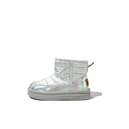 Белль Устойчивые к истиранию высокие детские ботинки серебряные для малышей