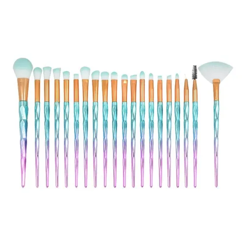 XIBI Ромб Ручка Глаза Eyebrow Wa Eye Shadow Щетка Единорог Кисти для макияжа Детали Контуринг 20 шт