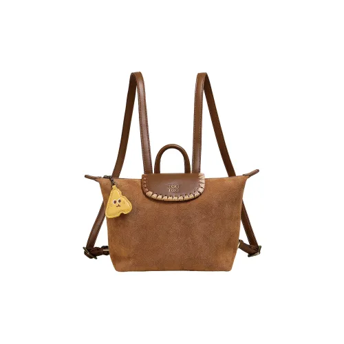 TOUTOU ПУ (полиуретан) Рюкзак Средний Женский Сырой Шоколад