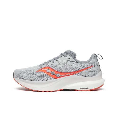 Saucony Tempus TanTu 2 Амортизирующие низкие беговые кроссовки с противоскользящим эффектом мужские серые