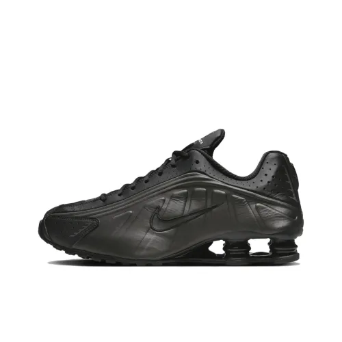 Nike Shox R4 Low Топ Бег на длинные дистанции Спринт Беговые кроссовки Унисекс Черный