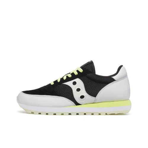 Saucony Jazz Original Slip Resistant Abrasion Resistant Низкий Топ Повседневная обувь Унисекс Черный Белый