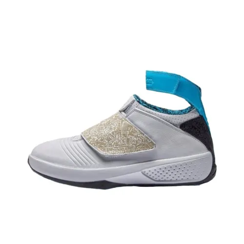 Jordan Air Джордан 20 Противоскользящий устойчивый к истиранию высокий топ Винтажные баскетбольные кроссовки Унисекс Белый