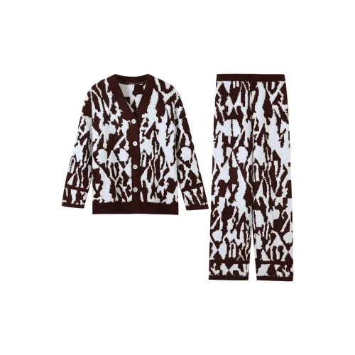 Kerener Pajama Комплект Женский Синий Коричневый