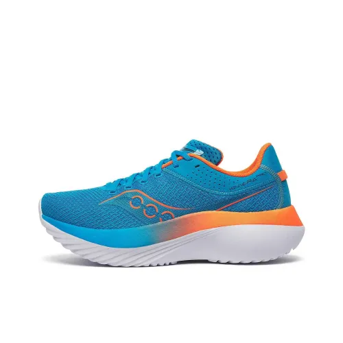 Saucony Kinvara Pro Essence Низкий топ Беговые кроссовки Мужские Синие Оранжевые Устойчивые к истиранию и порезам