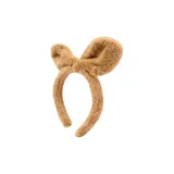 Ободок с ушками кролика, коричневый