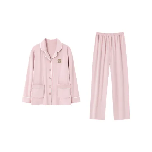Удобный и освежающий комплект пижам для женщин розовый