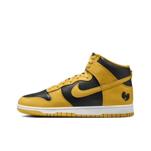 Nike Dunk High Скейтборд Кроссовки Высокий Топ Желтый Черный Унисекс
