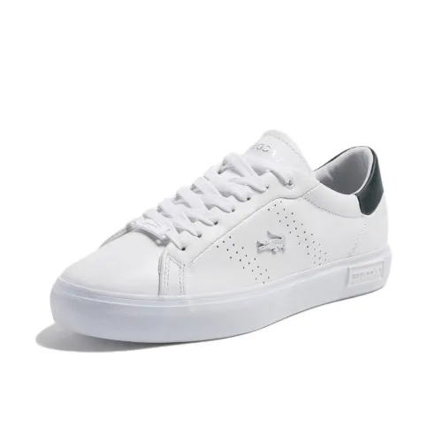 LACOSTE Powercourt 2,0 Устойчивые к истиранию Низкие Кроссовки для скейтбординга Женские Белые Зеленые