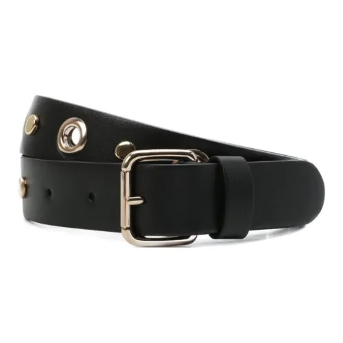 RED VALENTINO Кожаные ремни Женские Черный Ширина 3 см