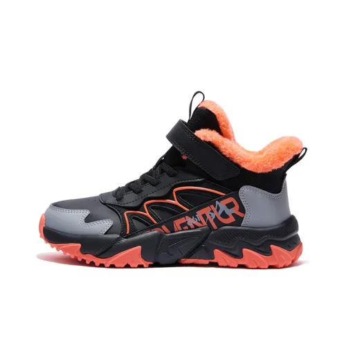 361°KIDS Противоскользящий амортизирующий устойчивый к истиранию термический MID Топ KIDS Lifestyle Shoes Черный и оранжевый Подростки