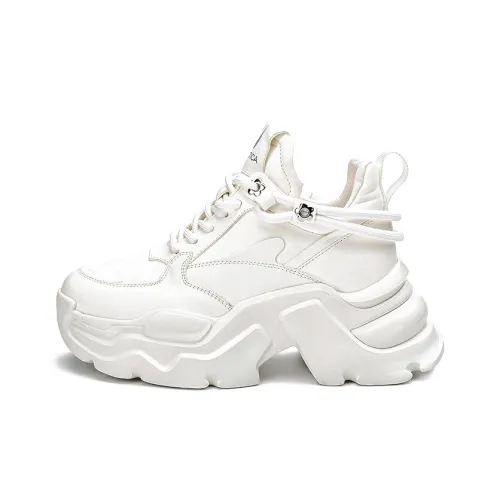 NAUTICA Амортизация противоскользящие устойчивые к истиранию увеличивающие высоту MID Топ массивные кроссовки Женские Экрю