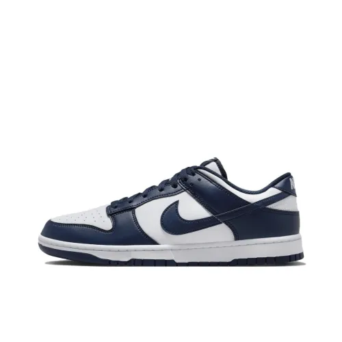Nike Dunk Скейтборд Кроссовки Низкие Белые и Синие Унисекс