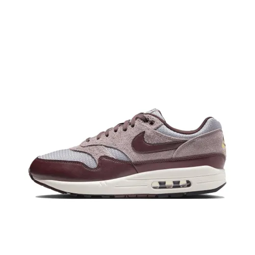 Nike Air Max 1 Low Топ Беговые кроссовки Унисекс Серый Черный