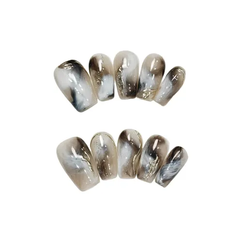 XIBI Чернила Промытый Французский Ручная работа Улучшенный Touch False Nail Короткий LADDER Китайский стиль 15 мм