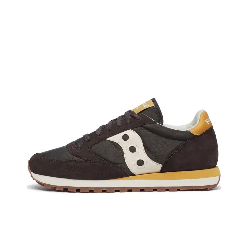 Saucony Jazz Original Slip-Resistant Abrasion-Resistant Low Top Casual Shoes Unisex Brown White Сaucony Jazz Original Противоскользящий устойчивый к истиранию низкий топ повседневная обувь унисекс коричневый белый