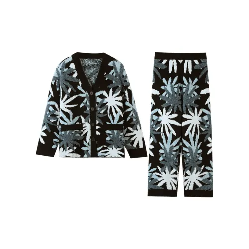 Kerener Pajama Комплект Женский Черный Синий