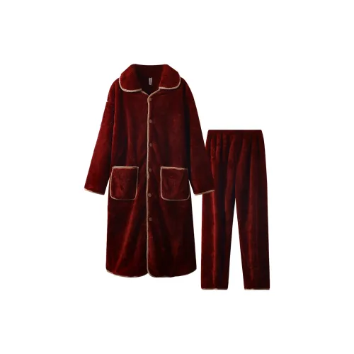 ROUKEER Красный Мужской Пижамный Комплект