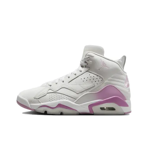 Jordan Jumpman MVP Противоскользящий Устойчивый к истиранию Высокий Топ Винтажные Баскетбольные Кроссовки Женские Белые Розовые