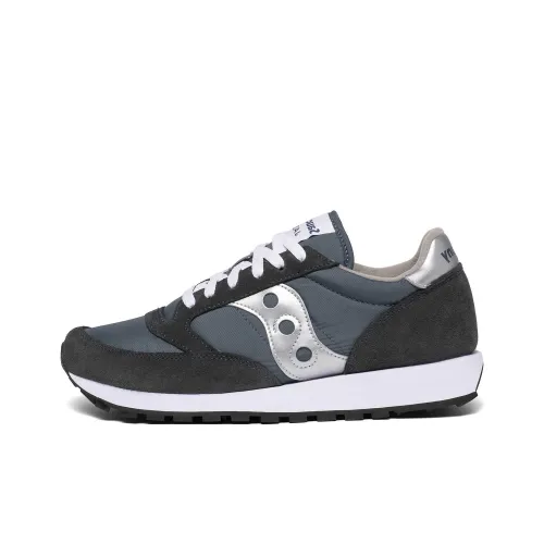 Saucony Jazz Original Slip-Resistant Abrasion-Resistant Low Top Casual Shoes Men's Blue Silver Сaucony Jazz Original Противоскользящий Устойчивый к Износу Низкий Топ Повседневная Обувь Мужская Синий Серебряный
