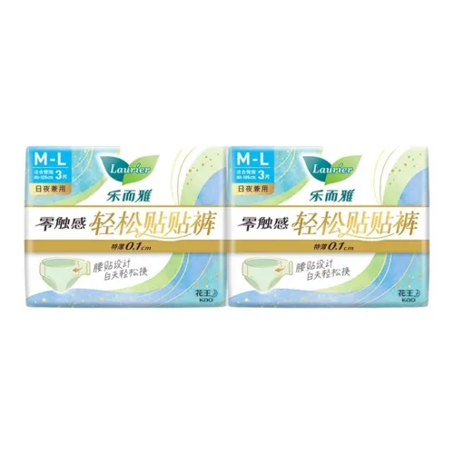 Laurier ZERO Touch Удобный Аппликация Брюки Санитарные Пads Размер M L *3 шт Сумка *2