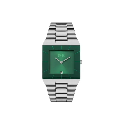 STORM OMARI GRAND Collection Кварцевые мужские наручные часы механизм ремешок из нержавеющей стали зеленый циферблат